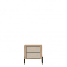 Naktskapīts DANTE DT21, Ozols cremona/Kašmirs matēts/Zelts